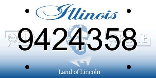 9424358 Illinois License Plate