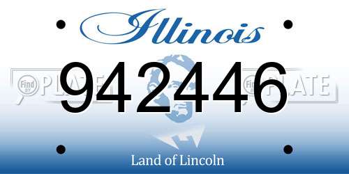 942446 Illinois License Plate