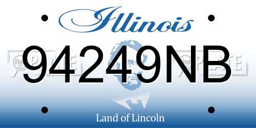 94249NB Illinois License Plate