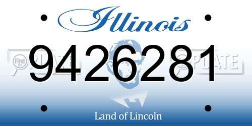 9426281 Illinois License Plate