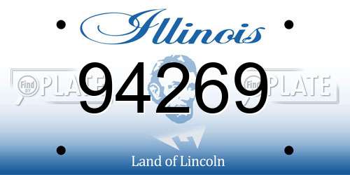 94269 Illinois License Plate