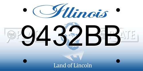 9432BB Illinois License Plate