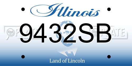 9432SB Illinois License Plate