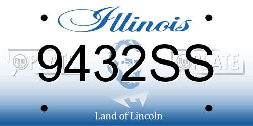 9432SS Illinois License Plate