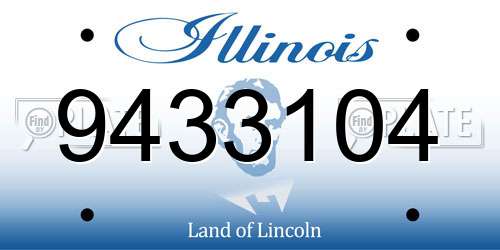 9433104 Illinois License Plate