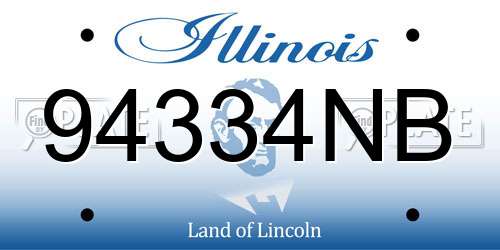 94334NB Illinois License Plate
