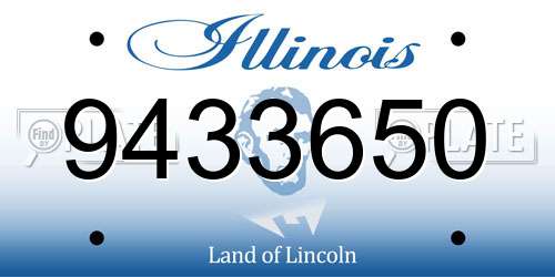 9433650 Illinois License Plate