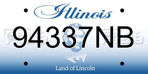 94337NB Illinois License Plate