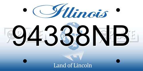 94338NB Illinois License Plate