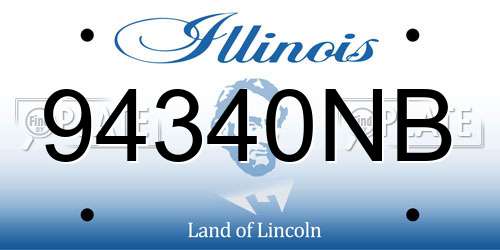94340NB Illinois License Plate