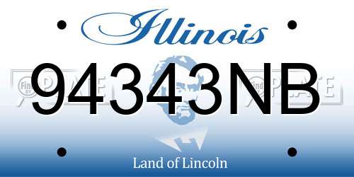 94343NB Illinois License Plate