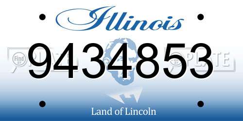9434853 Illinois License Plate