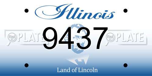 9437 Illinois License Plate
