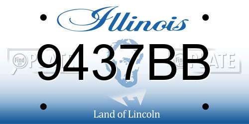 9437BB Illinois License Plate
