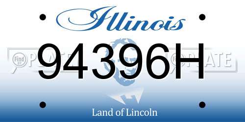 94396H Illinois License Plate