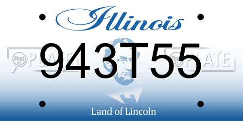 943T55 Illinois License Plate