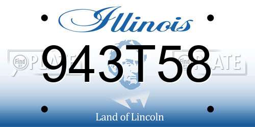 943T58 Illinois License Plate