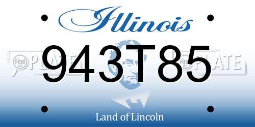 943T85 Illinois License Plate