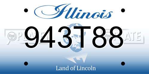 943T88 Illinois License Plate