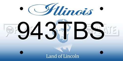 943TBS Illinois License Plate