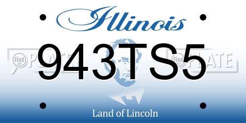 943TS5 Illinois License Plate