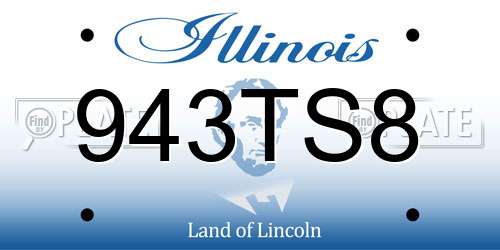 943TS8 Illinois License Plate