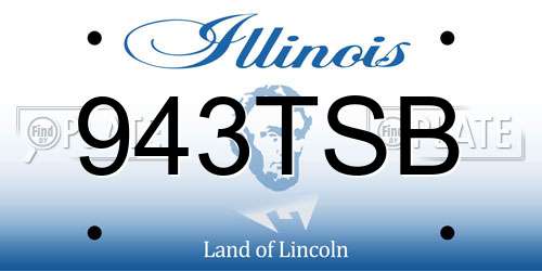 943TSB Illinois License Plate
