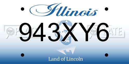 943XY6 Illinois License Plate