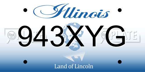 943XYG Illinois License Plate