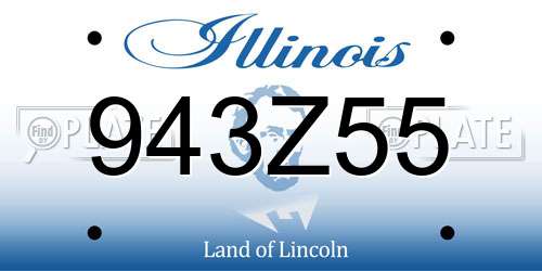 943Z55 Illinois License Plate