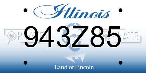 943Z85 Illinois License Plate