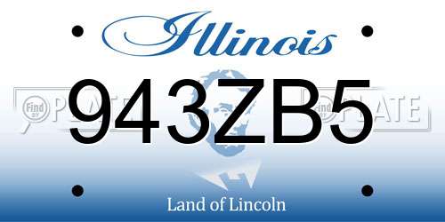 943ZB5 Illinois License Plate