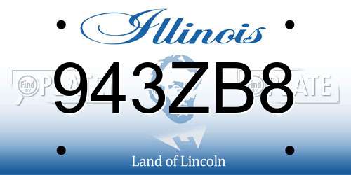 943ZB8 Illinois License Plate