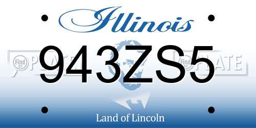 943ZS5 Illinois License Plate