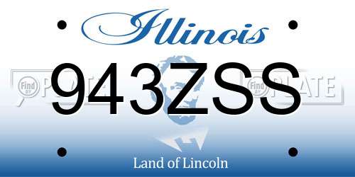 943ZSS Illinois License Plate