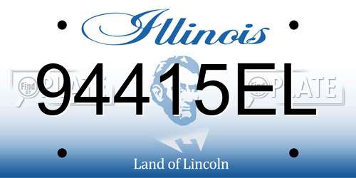 94415EL Illinois License Plate