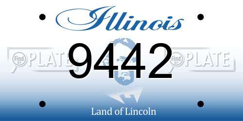 9442 Illinois License Plate
