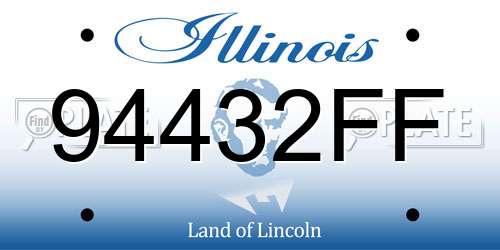 94432FF Illinois License Plate