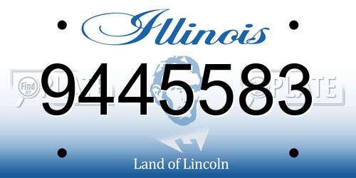 9445583 Illinois License Plate