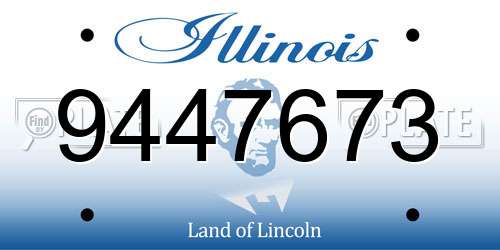 9447673 Illinois License Plate