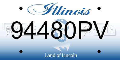 94480PV Illinois License Plate
