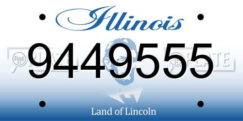 9449555 Illinois License Plate