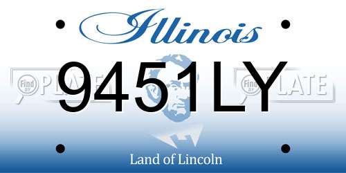 9451LY Illinois License Plate