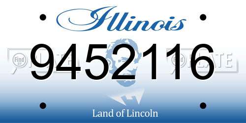 9452116 Illinois License Plate
