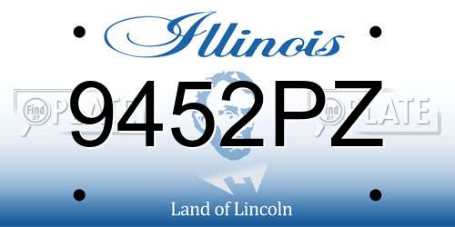 9452PZ Illinois License Plate