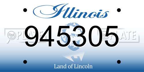 945305 Illinois License Plate
