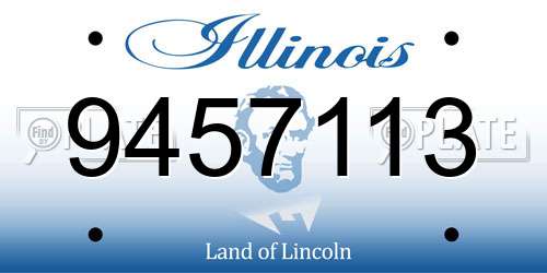 9457113 Illinois License Plate