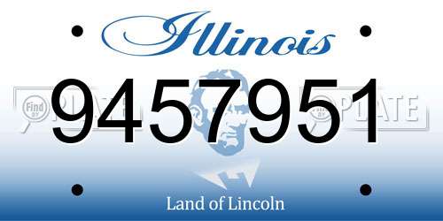 9457951 Illinois License Plate