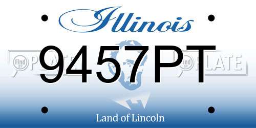 9457PT Illinois License Plate