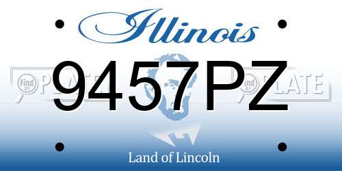 9457PZ Illinois License Plate